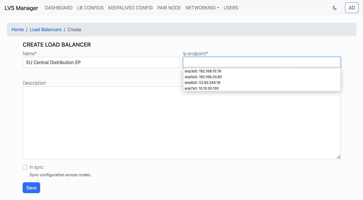 create config